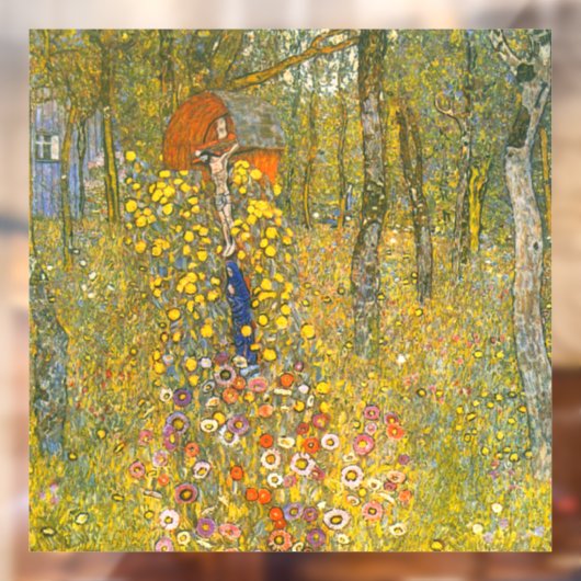 Gartengarten Gustav Klimt mit Crucifix Fensteraufkleber (Blatt 2)