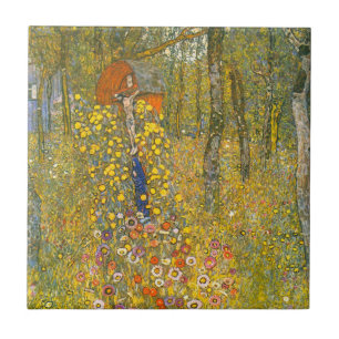 Gartengarten Gustav Klimt mit Crucifix Fliese