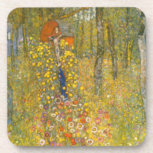Gartengarten Gustav Klimt mit Crucifix Getränkeuntersetzer