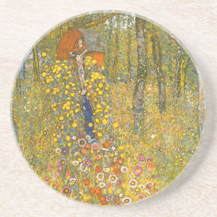 Gartengarten Gustav Klimt mit Crucifix Getränkeuntersetzer
