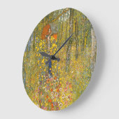 Gartengarten Gustav Klimt mit Crucifix Große Wanduhr (Winkel)