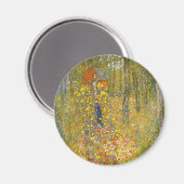 Gartengarten Gustav Klimt mit Crucifix Magnet (Vorderseite/Rückseite)