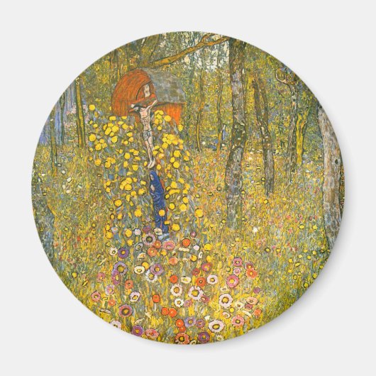 Gartengarten Gustav Klimt mit Crucifix Magnet (Vorne)