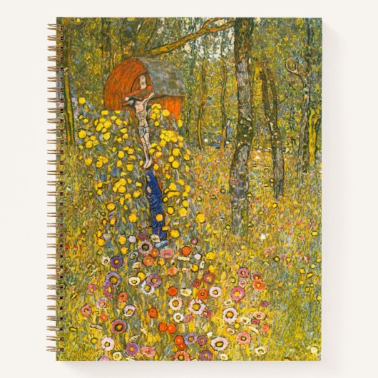Gartengarten Gustav Klimt mit Crucifix Notizblock (Vorderseite)