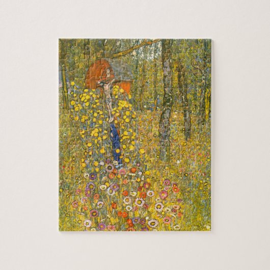 Gartengarten Gustav Klimt mit Crucifix Puzzle (Vertikal)