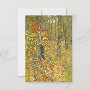 Gartengarten Gustav Klimt mit Crucifix RSVP Karte