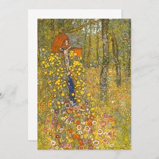 Gartengarten Gustav Klimt mit Crucifix Save The Date (Vorne/Hinten)