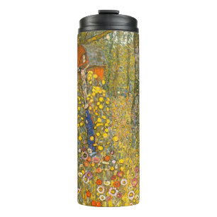 Gartengarten Gustav Klimt mit Crucifix Thermosbecher