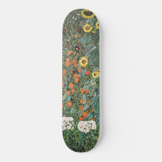 Gartengarten Gustav Klimt mit Sonnenblumen Gallery Skateboard (Vorderseite)