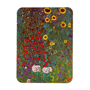 Gartengarten Gustav Klimt mit Sonnenblumenmoor Magnet