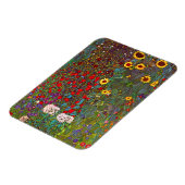Gartengarten Gustav Klimt mit Sonnenblumenmoor Magnet (Linke Seite)