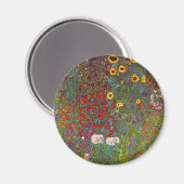 Gartengarten Gustav Klimt mit Sonnenblumenmoor Magnet (Vorderseite/Rückseite)