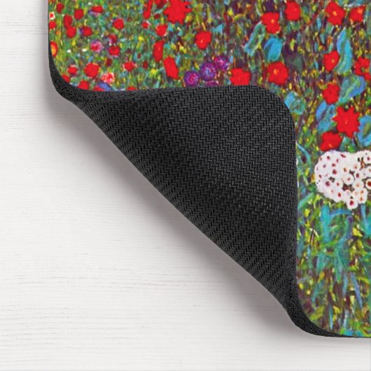 Gartengarten Gustav Klimt mit Sonnenblumenmousepad Mousepad (Ecke)