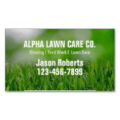 Gartengarten Landschaft Landschaftsbild Grasmähen Magnetische Visitenkarte (Vorderseite)