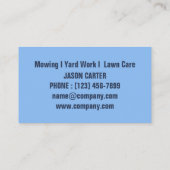 Gartengarten Landschaft Landschaftsbild Grasmähen Visitenkarte (Rückseite)
