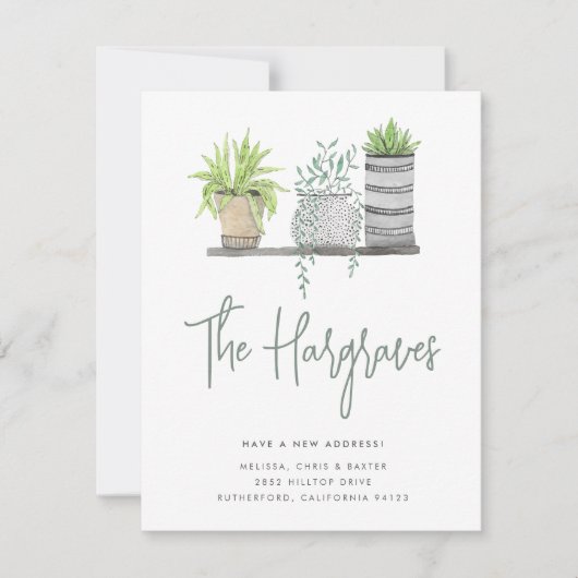 Gartengarten Moderne grüne botanische Bewegung Ankündigung (Vorderseite)