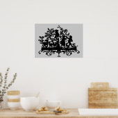 Gartengarten Party mit Kindertanz Poster (Küche)