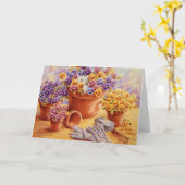 Gartengarten Stiefmütterchen Blenden Sie jede gele Karte (Gelbe Blume)