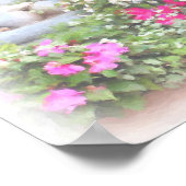 Gartengarten Wasserfarben Malerei Poster (Ecke)