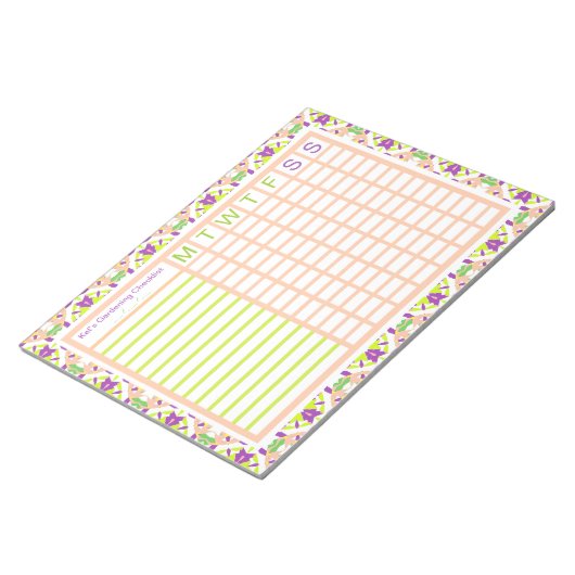 Gartengartenbauplaner Notizblock (angewinkelt)