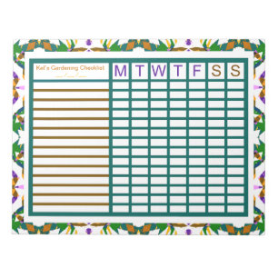 Gartengartenbauplaner Notizblock