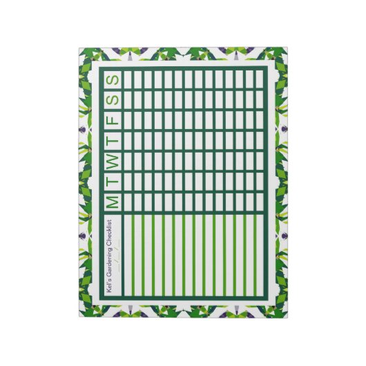 Gartengartenbauplaner Notizblock (Rotiert)