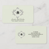 Gartengartenhonigbiene mit Blumenlogo Visitenkarte (Vorne/Hinten)