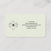 Gartengartenhonigbiene mit Blumenlogo Visitenkarte (Rückseite)