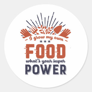 Gartengartenkostgarten Ich baue mein eigenes Essen Runder Aufkleber