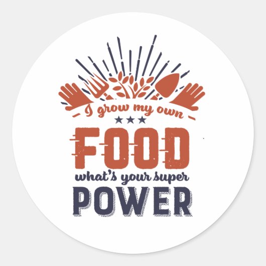 Gartengartenkostgarten Ich baue mein eigenes Essen Runder Aufkleber (Vorderseite)