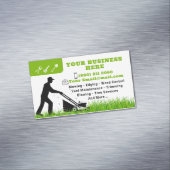 Gartengartenmäher Magnetische Visitenkarte (Beispiel)