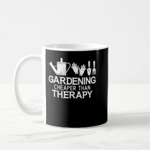 Gartengärtnern billiger als Therapie Kaffeetasse