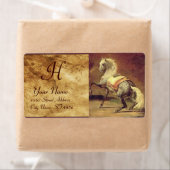 GARTENGEFÜLLTES GRIECHENHORSE-MONOGRAMM, braun (Insitu)