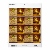 GARTENGEFÜLLTES GRIECHISCHES HORSE-MONOGRAMM, Brau (Vorne)