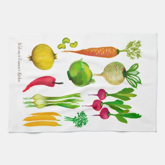 Gartengemüse Maßgeschneiderte Küchentücher (Horizontal)