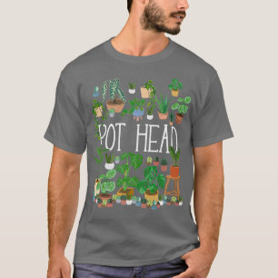 Gartengepflasterte Pflanze Lover Pot Head Gardener T-Shirt
