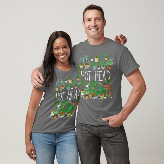 Gartengepflasterte Pflanze Lover Pot Head Gardener T-Shirt (Unisex)