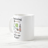 Gartengeräte Gärtnern Kaffeetasse (Vorderseite Links)