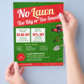Gartengestaltungsdienste | Rasenpflege & Gartendes Flyer (Hand)