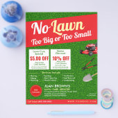 Gartengestaltungsdienste | Rasenpflege & Gartendes Flyer (Einzeln)