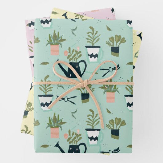 Gartengestaltungspapier Geschenkpapier Set (Beispiel)