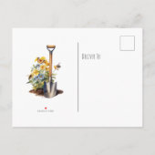 Gartengewächse Party und Samentausch Einladungspostkarte (Rückseite)