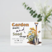 Gartengewächse Party und Samentausch Einladungspostkarte (Stehend Vorderseite)