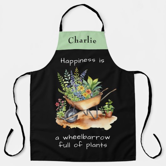 Gartenglücksangebot Blume-Schubkarre Schürze (Vorderseite)