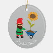 Gartengnome niedliches Gartenthema Keramik Ornament (Links)