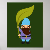 Gartengnome niedliches Gartenthema Poster (Vorne)