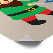 Gartengnome niedliches Gartenthema Poster (Ecke)