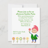 Gartengnome-Party Einladung (Vorderseite)