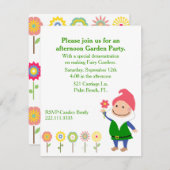 Gartengnome-Party Einladung (Vorne/Hinten)