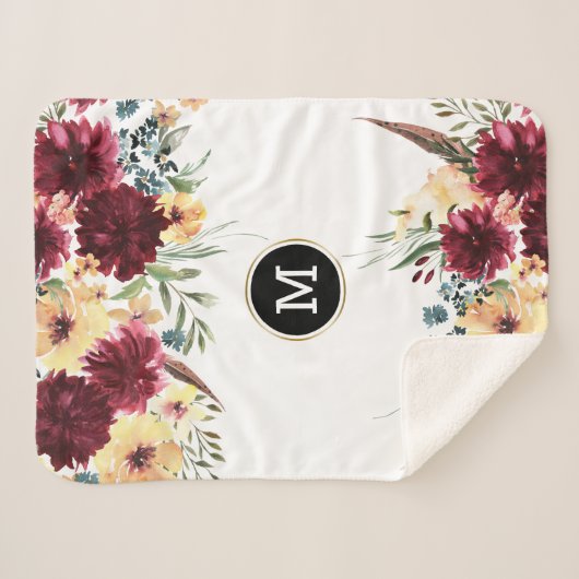 Gartengrenzen Blume tiefrot & gelb Sherpadecke (Vorderseite (Horizontal))